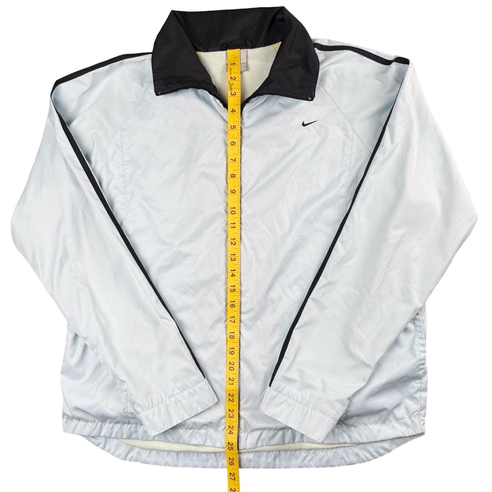 Nike Golf Y2K Windbreaker Jacket Womens XL 16 18 Light Blue Black Full Zip - Picture 7 of 8